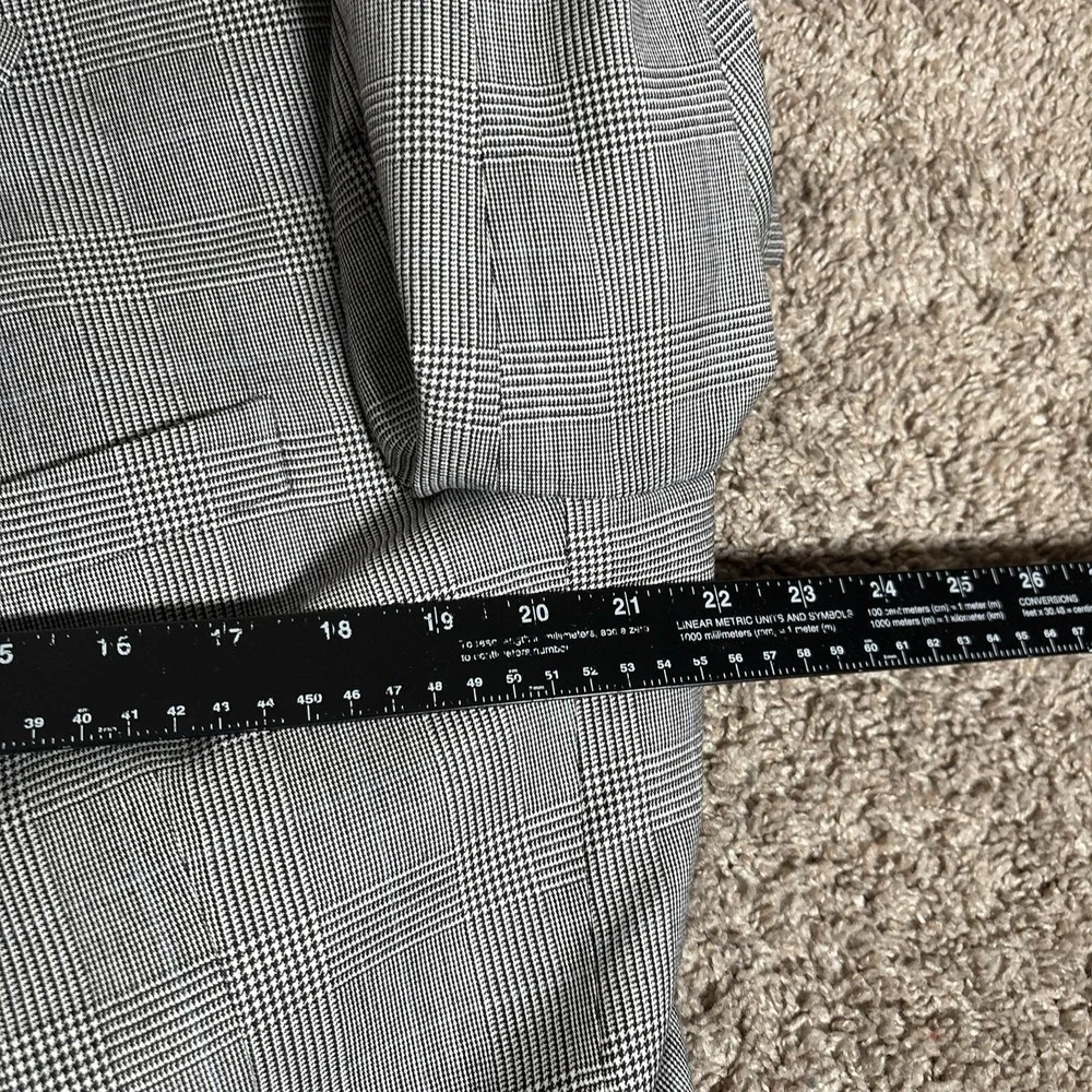 Jos A Bank 43R 36x28 Gray Glen Plaid 2pc Pant Suit Flannel Wool Pleated